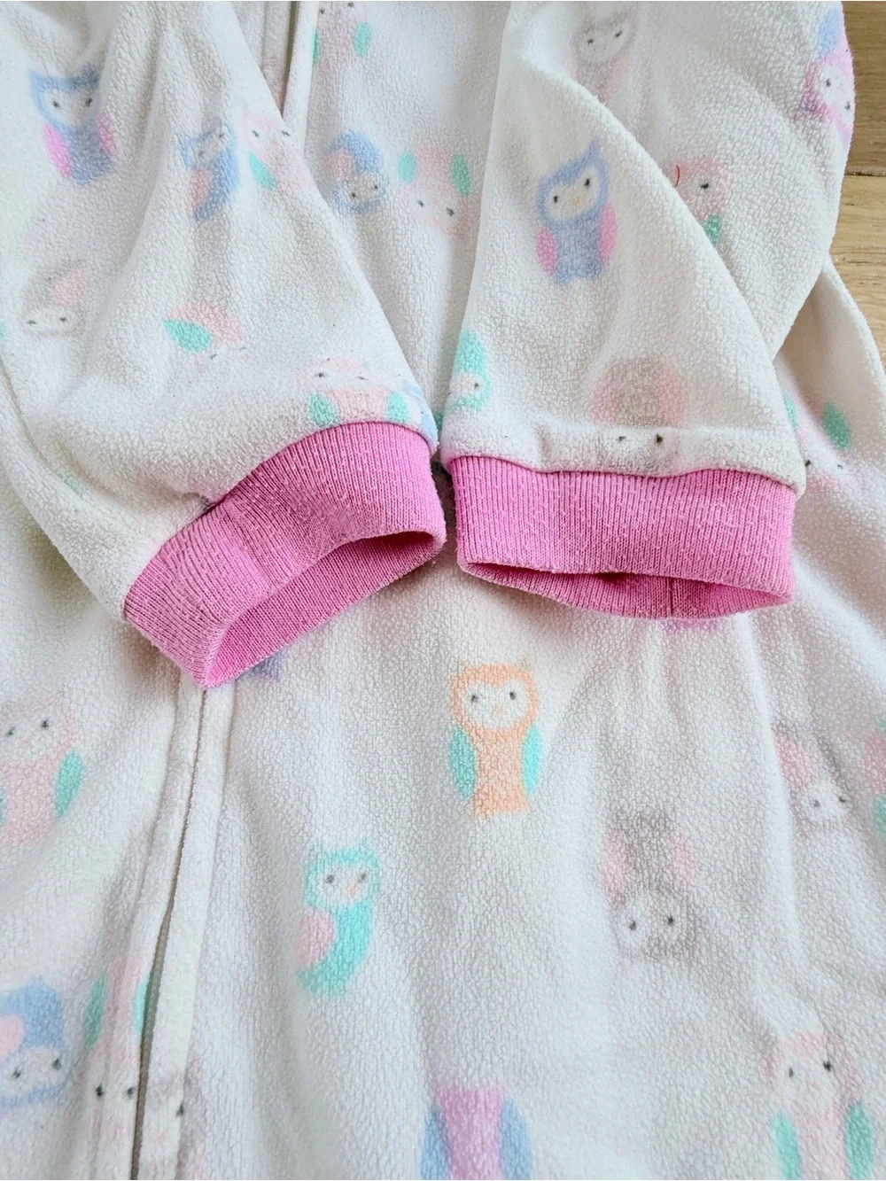 Carter's Baby Girls Owl Footed Footie One-Piece pajamas sleeper size 18 months